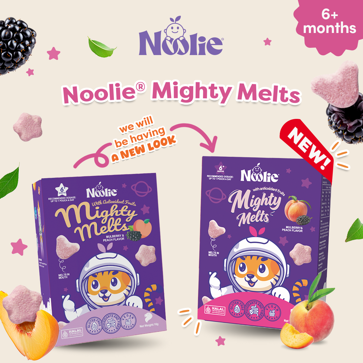 Noolie® Mighty Melts, Immunity & Antioxidant Boost for Kids (Dairy-Fre