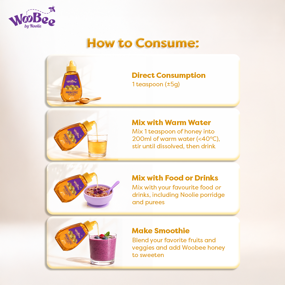 WooBee Prebiotic Honey (Longan Honey with Prebiotic)