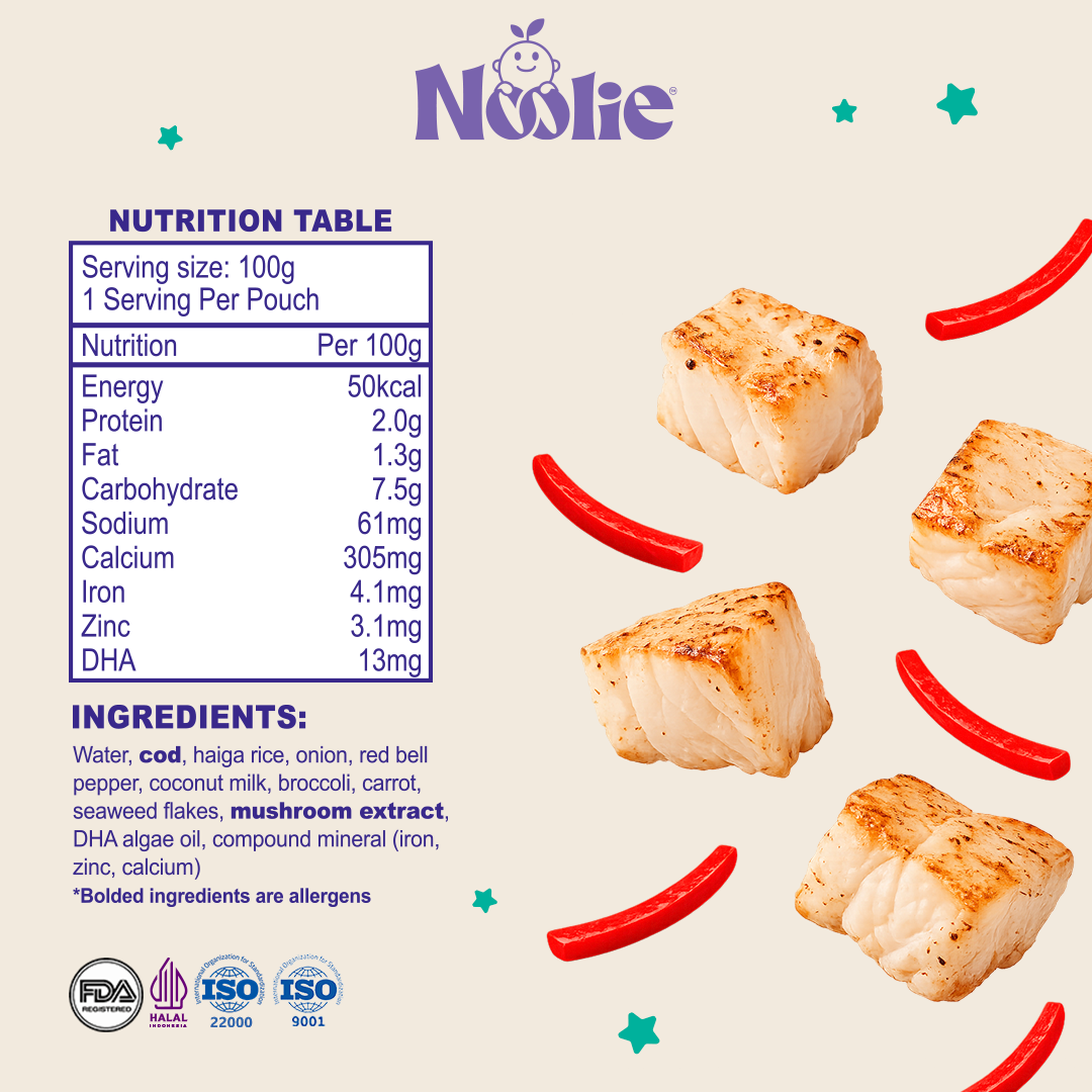 Noolie® DHA Porridge Meal - Cod & Bell Pepper