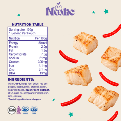 Noolie® DHA Porridge Meal - Cod & Bell Pepper