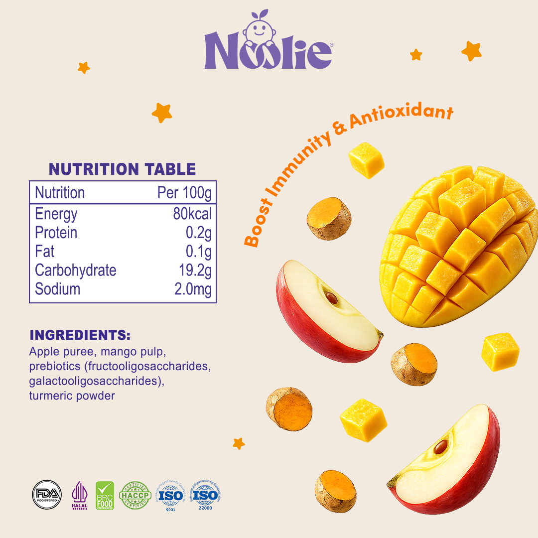 Noolie® Immunity Fruit Puree (Turmeric, Apple, Mango)