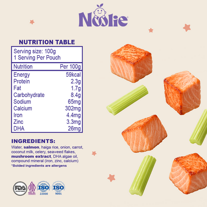 Noolie® DHA Porridge Meal - Salmon & Celery