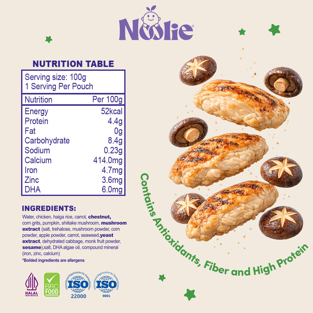 Noolie® DHA Porridge Meal - Chicken & Shiitake Mushroom