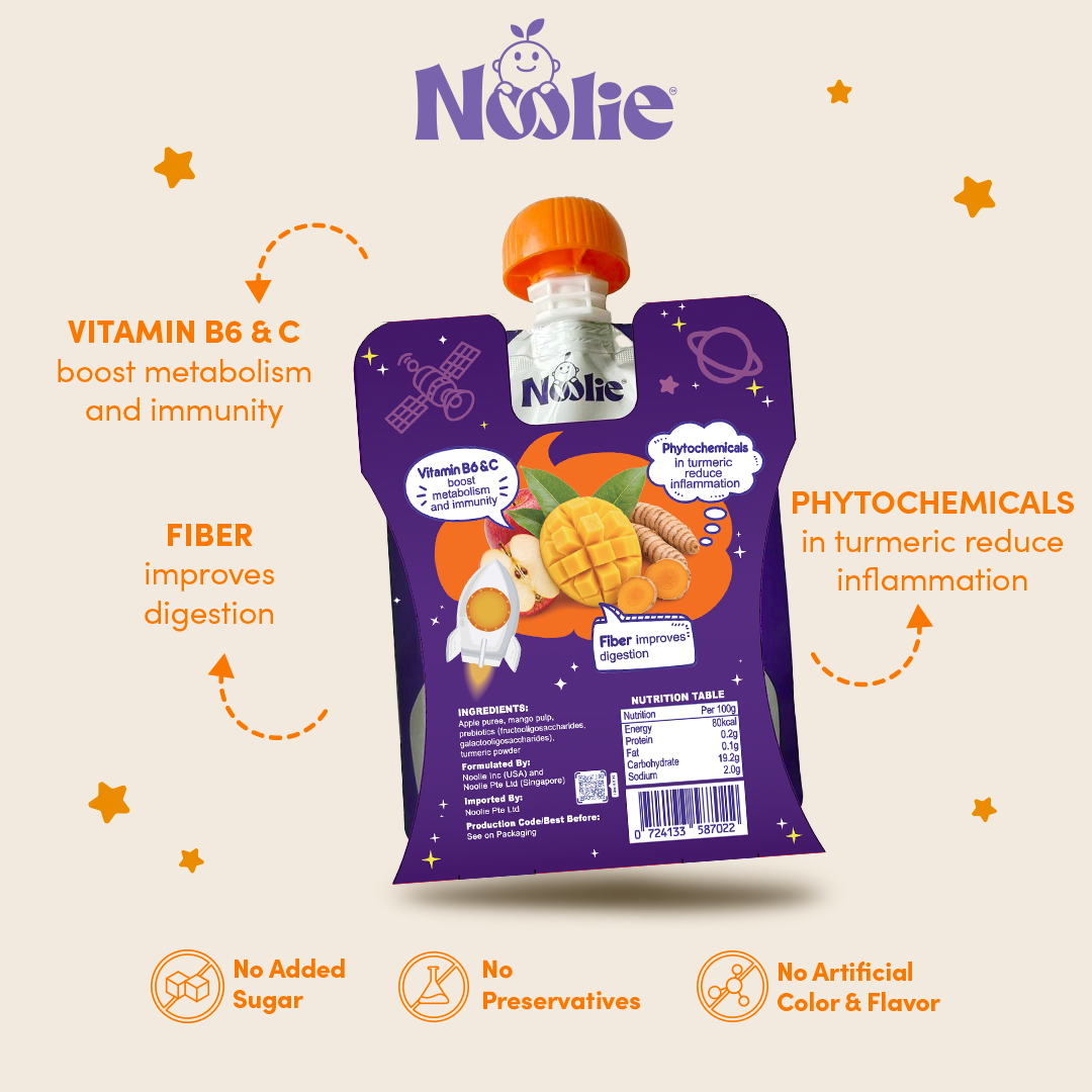 Noolie® Immunity Fruit Puree (Turmeric, Apple, Mango)
