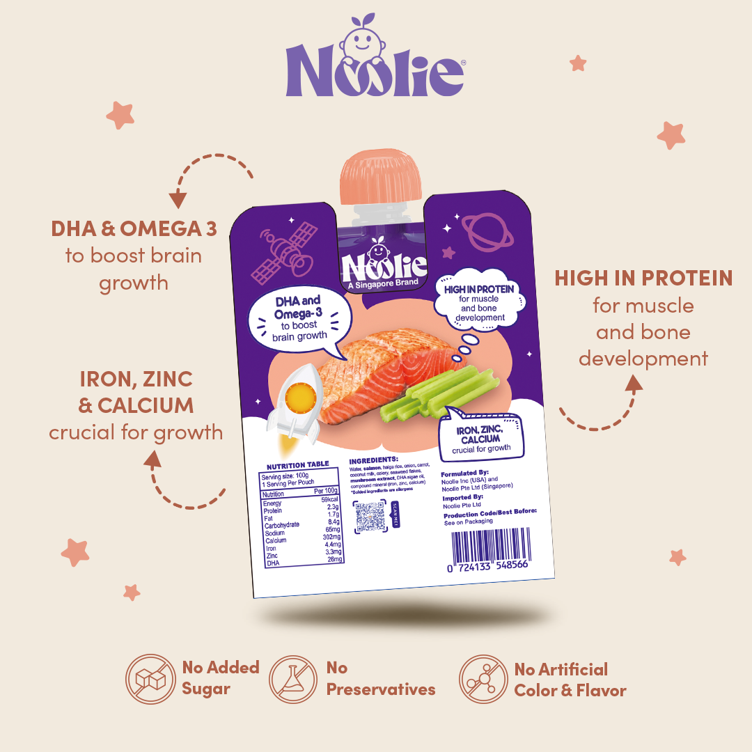 Noolie® DHA Porridge Meal - Salmon & Celery