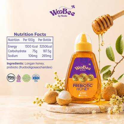 WooBee Prebiotic Honey (Longan Honey with Prebiotic)