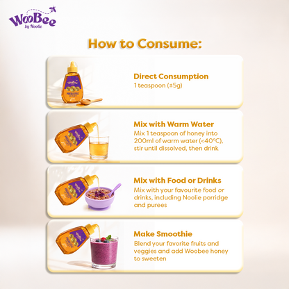 WooBee Prebiotic Honey (Longan Honey with Prebiotic)